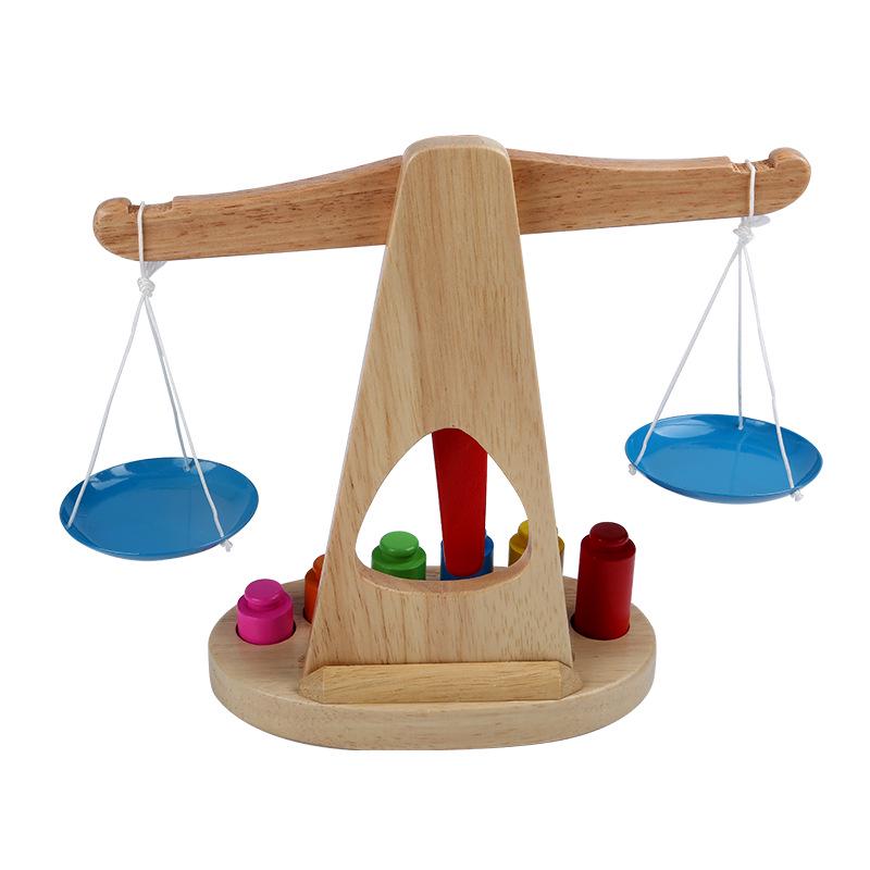 Children's Wooden Balance Scale Educational Toy