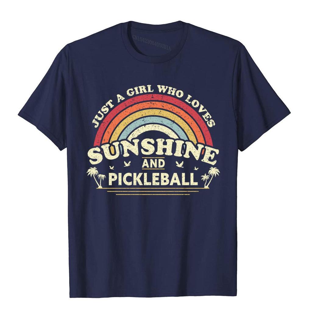 Pickleball Shirt A Girl Who Loves Sunshine and Pickleball TShirt Cotton Customized Tees Funny Mens Top TShirts Normcore