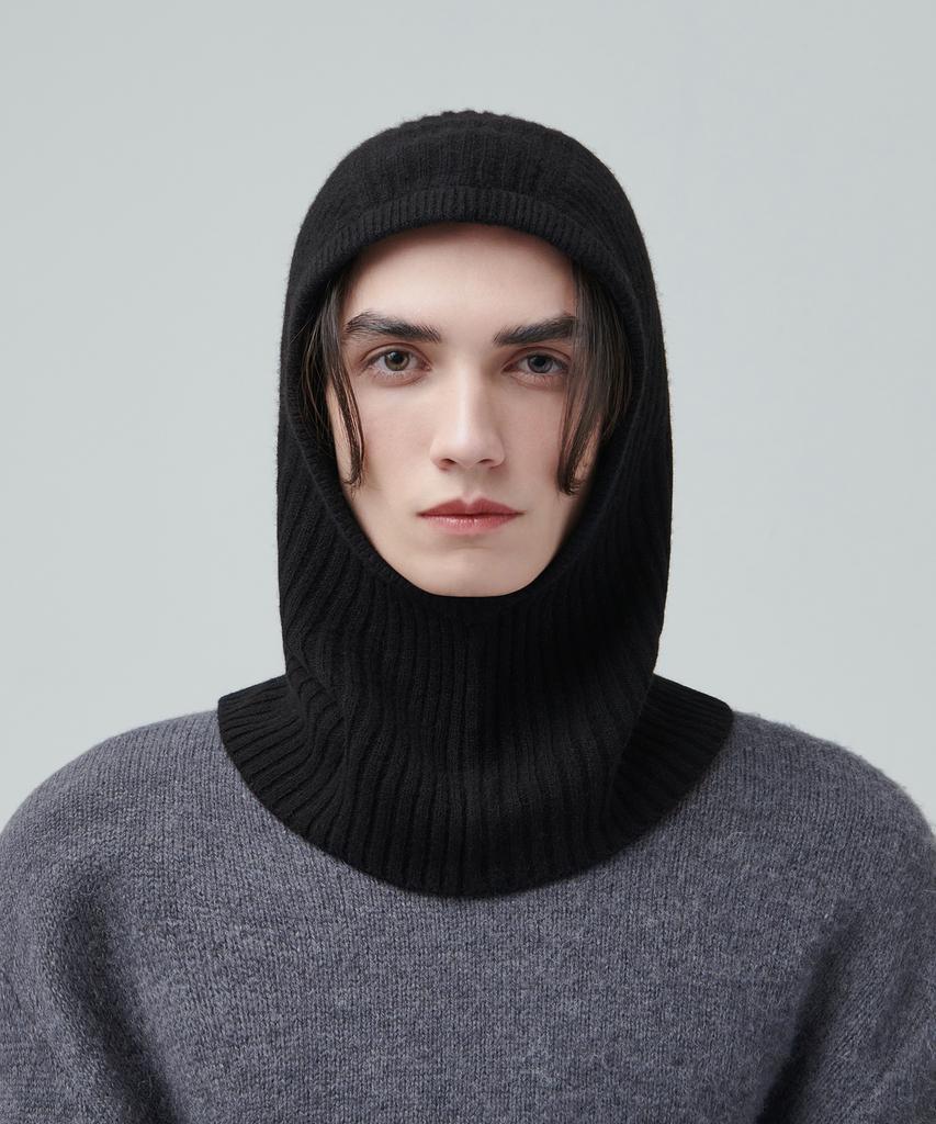 Musinsa Standard Lambswool Knit Balaclava [Black]