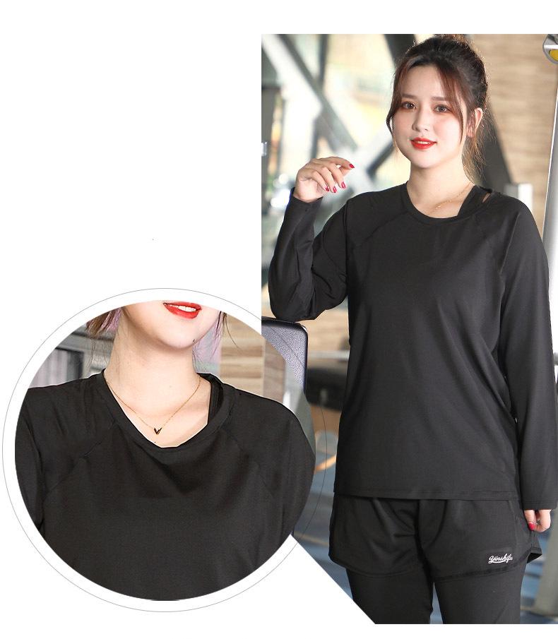 Women's Plus Size Quick-Dry Short Sleeve Yoga Top - Breathable, Casual, Slimming, for Summer Running & Sports