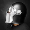 Barbuta Warrior Helmet  Black  Chrome Medieval Headpiece for , Cosplay And Costume Armor Looks