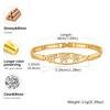 Exquisite Unique Chain Design Gold Plated Bracelets Gift for Women, Dainty Shiny Cubic Zircon Wristband Bangle Non Tarnish