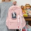 School Bag Two-Dimensional Baby Bag Transparent Bar Pain Bag Cute Large-Capacity Backpack Dopamine Color Matching School Bag