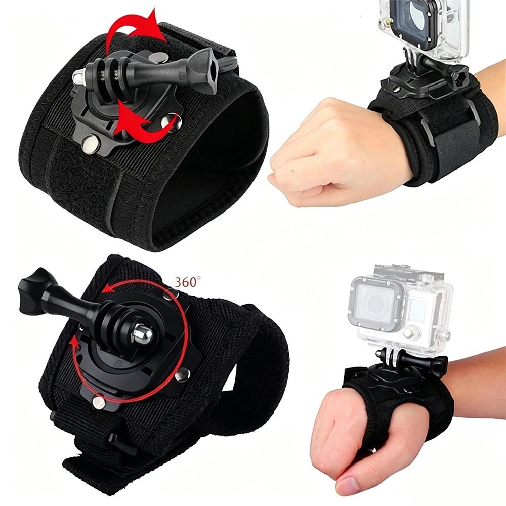 360 Degree Rotation Wrist Hand Strap Mount For GoPro 13 12 11 10 9 DJI Osmo Action 5 Pro 4 Adjustable Portable Camera Glove Shooting Accessories