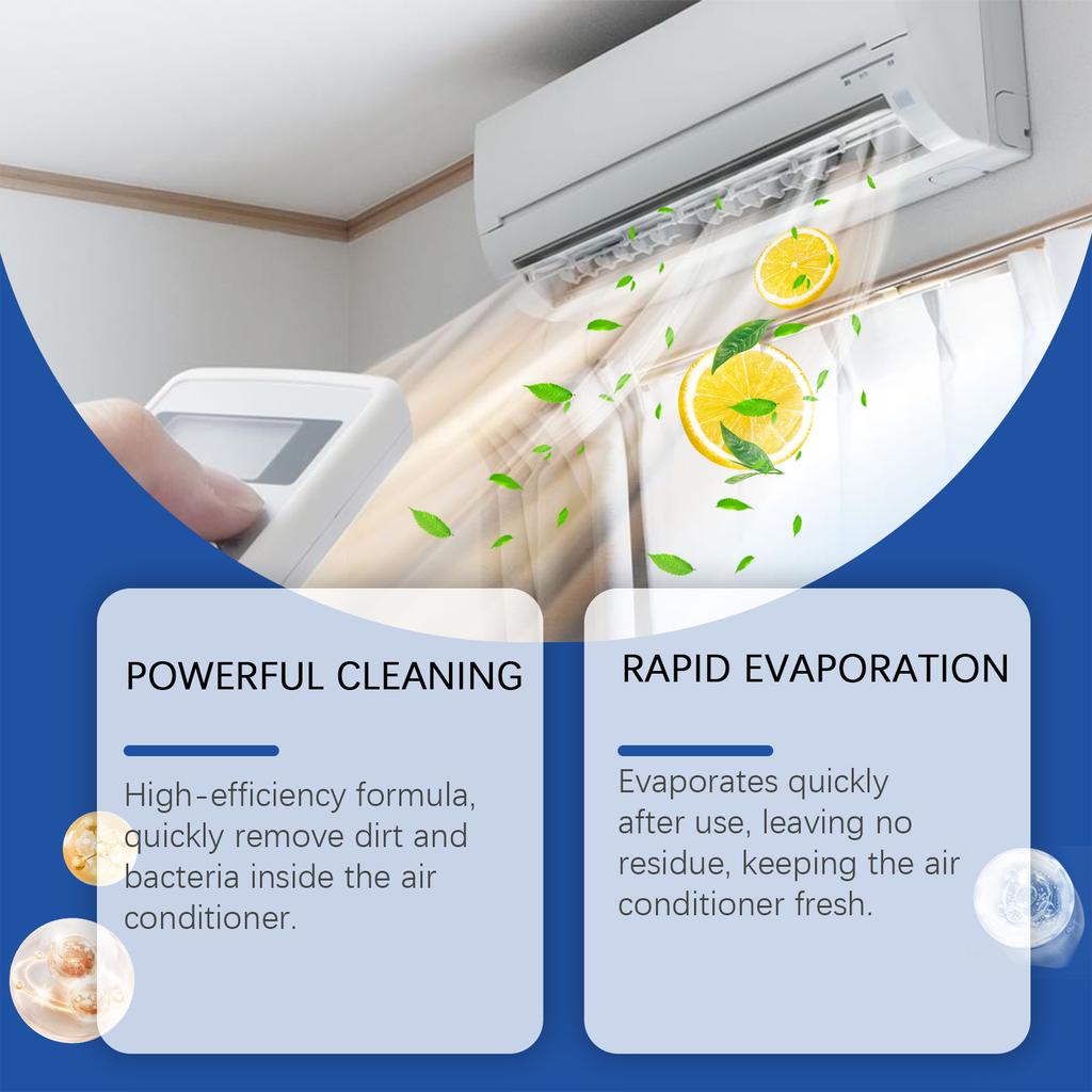 Klimaanlagenreiniger Schaum für Zuhause Auto Einfach Sprühbar AC Einheit Deodorierer und Spulenreiniger Entfernt Staub Schimmel Geruch Schnell wirkend
