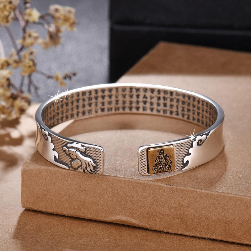 

Посеребренный Цельный Браслет Знака Зодиака Ретро Этнический Стиль Идеальный StyleJ