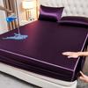 Waterproof Smooth Satin Fitted Sheet For Single Double Queen King Bed Silky Mattress Protector For Women Kids Family with Pet