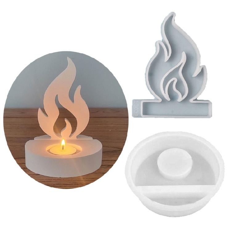 Silicone Molds Rabbit Candle Holder Resins Molds DIY Flame Candlesticks Mould