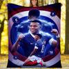 1pc Mbappe10 Theme Blanket - Digital Print, Polyester, Cozy for All Seasons, Perfect for Outdoor, and Travel