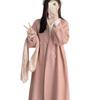 Autumn and Winter Korean Style Long Hair Baby Camel Wool Double-sided Wool Coat Double-breasted Simple High-end Coat New Style for Women