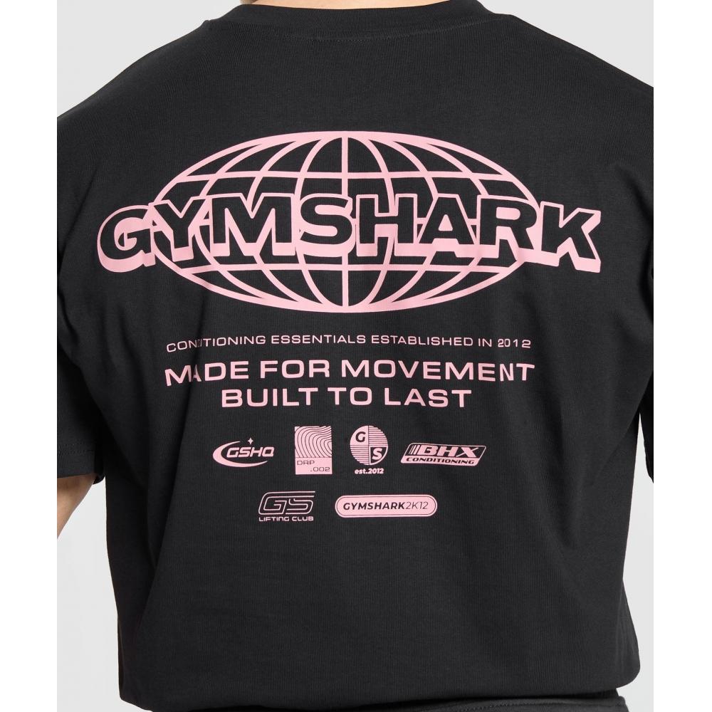Gymshark Worldwide T SHIRT Black A5a5l Bb2j