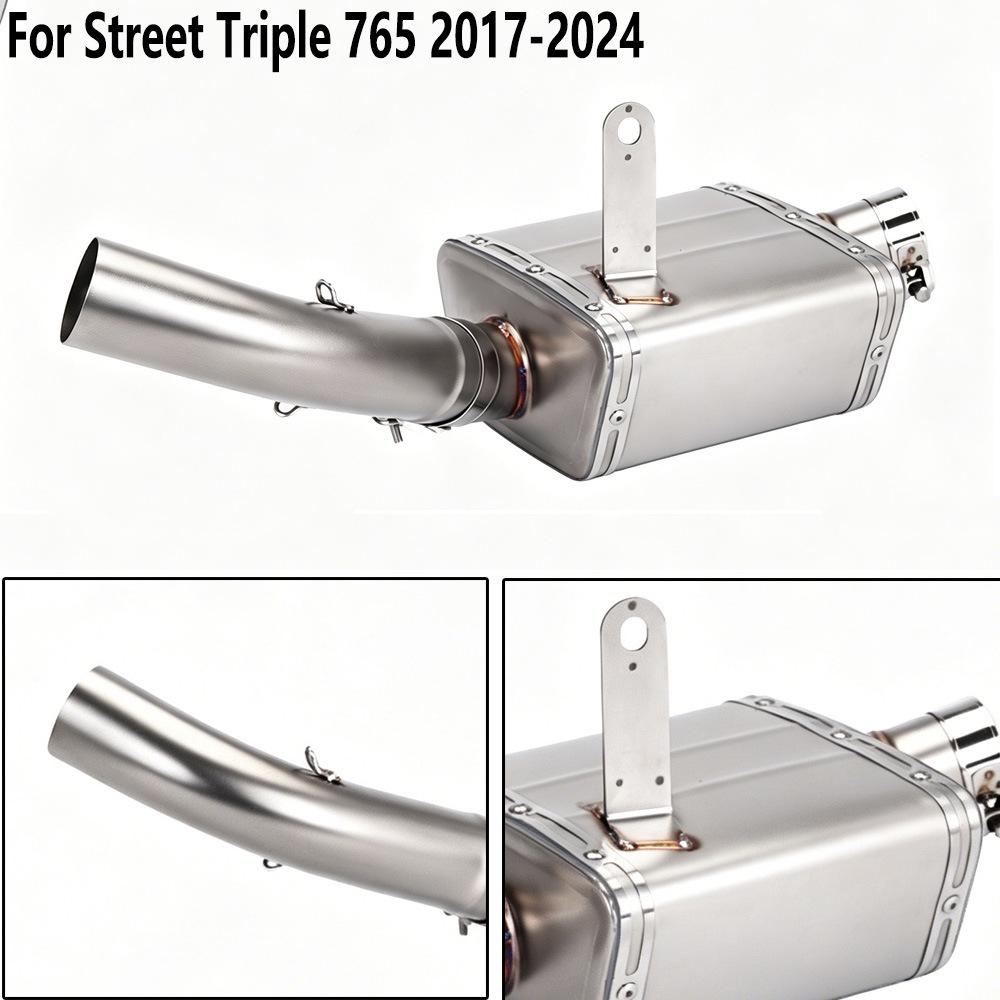 Custom Exhaust Tail Pipe for Street Triple 765 Motorcycle