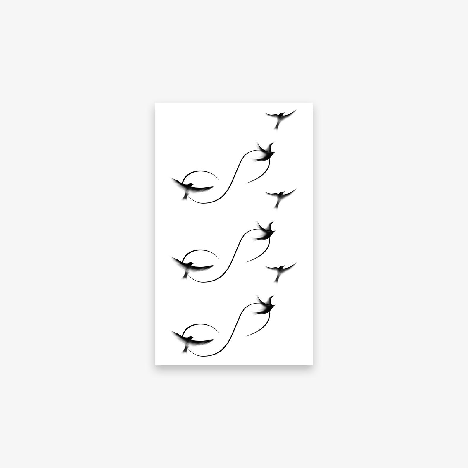 Dayan, Mobius Ring Tattoo Sticker High Sense Niche Simple Domineering Tattoo Sticker 6*10