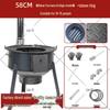Extra Thick Patterned Steel Portable Wood-Burning Stove for Home & Outdoor Use