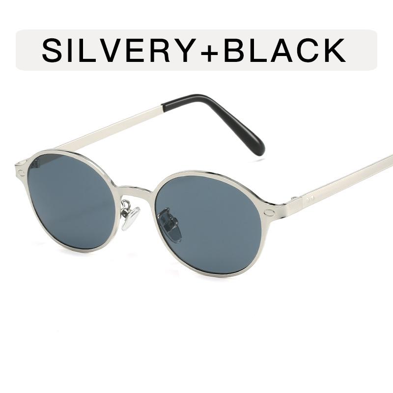 Korean Fashion Women Sunglasses Oval Shape UV400 Protection Outdoor Sun Glasses Vintage Retro Sunglass for Men