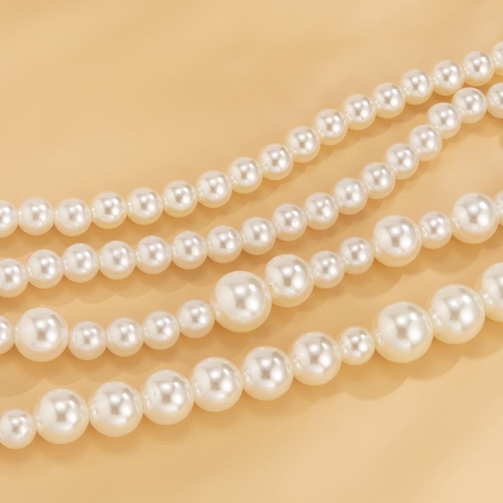 Sexy Vacation Style Imitation Pearl Double Waist Chain Women, Fashion Chain Fringed Body Chain