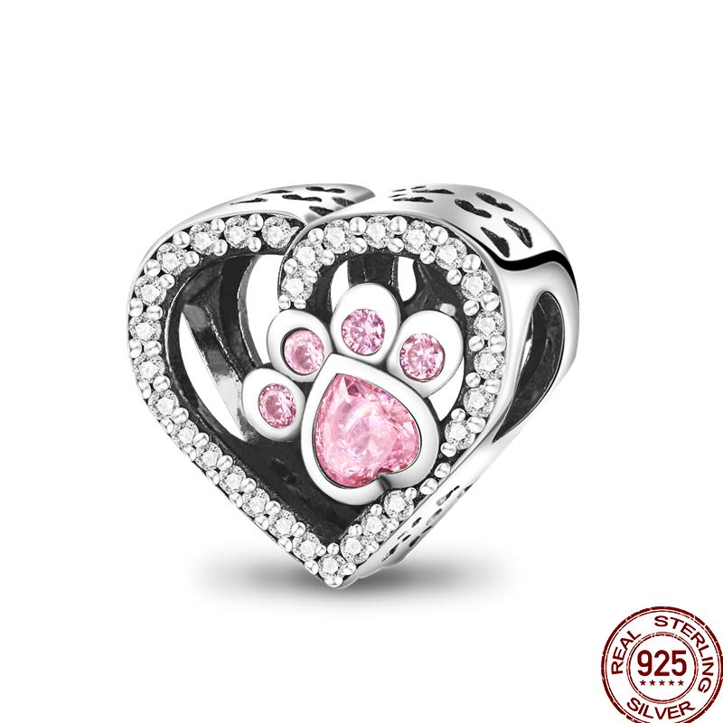 Copper Heart-Shaped Love Flower Element Valentine'S Day Gift Beads Suitable For 3Mm Original Bracelet Diy