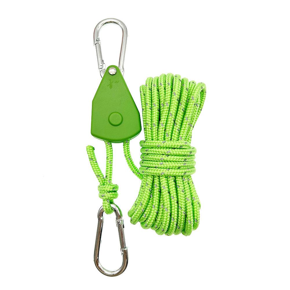 Wilderness Camping Windproof Rope Canopy Wind Rope Colored Tent Rope Tensioner Thickened Windproof Rope Pulley Lock Pulley Box