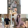 Korean Casual Hoodie Dress With Wrinkled Pencil Skirt Style For Autumn Women