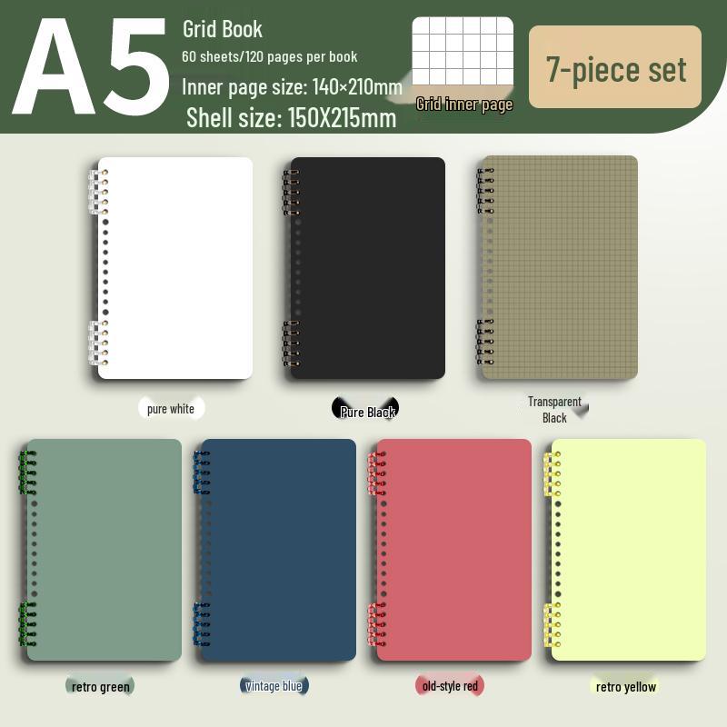 Morandi Colors Detachable Coil Notebook - B5, A4, A5 - Student-Friendly, High-Quality Loose-Leaf Design