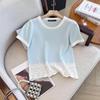 ZANZEA Womens Casual Crochet Patchwork Summer Short Sleeve T-Shirts