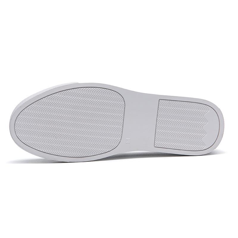 Men's Large Size White Crocodile Pattern Leather Loafers 45-47