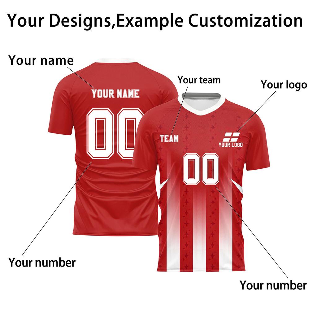 Personalised Tops Shirts Mens Girls With Name Number Custom Football Jerseys For Boys Training Suit