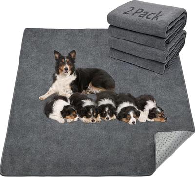 LOOBANI Washable Pet Pads Dogs Cats 2-Piece Reusable Absorbent Quick-Drying