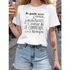 Plus Size Women Emotionally Available Print White Short Sleeve Casual Tee