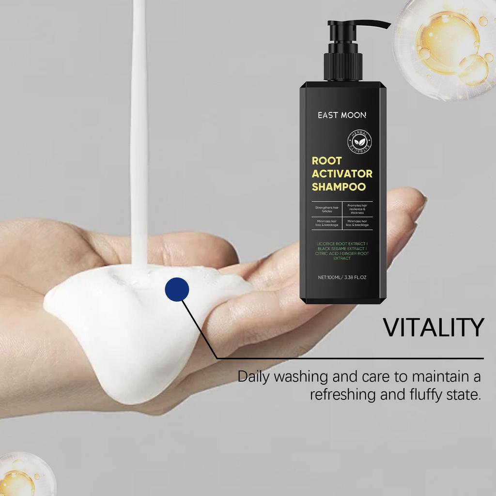 East Moon Men Care Shampoo Cleanses the scalp nourishes hair follicles activates roots