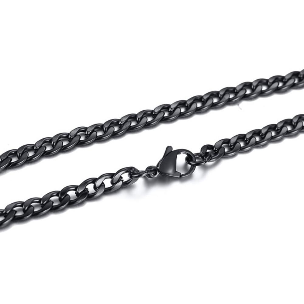 Vintage Chain Necklace for Men Boys,3/5/7mm Stainless Steel Miami Curb Cuban Link Collars,Rock Punk Jewelry Gifts