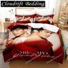 KinnPorsche Bedding Set Single Twin Full Queen King Size Bed Set Aldult Boy Bedroom Duvetcover Sets 3D Print Anime bed sheet set