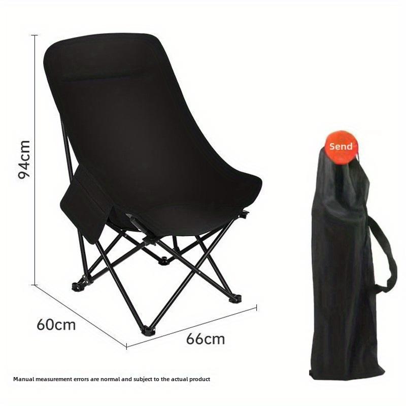 Foldable Moon Chair with High Backrest for Outdoor Fishing, Camping, and Picnics - Portable and Lightweight