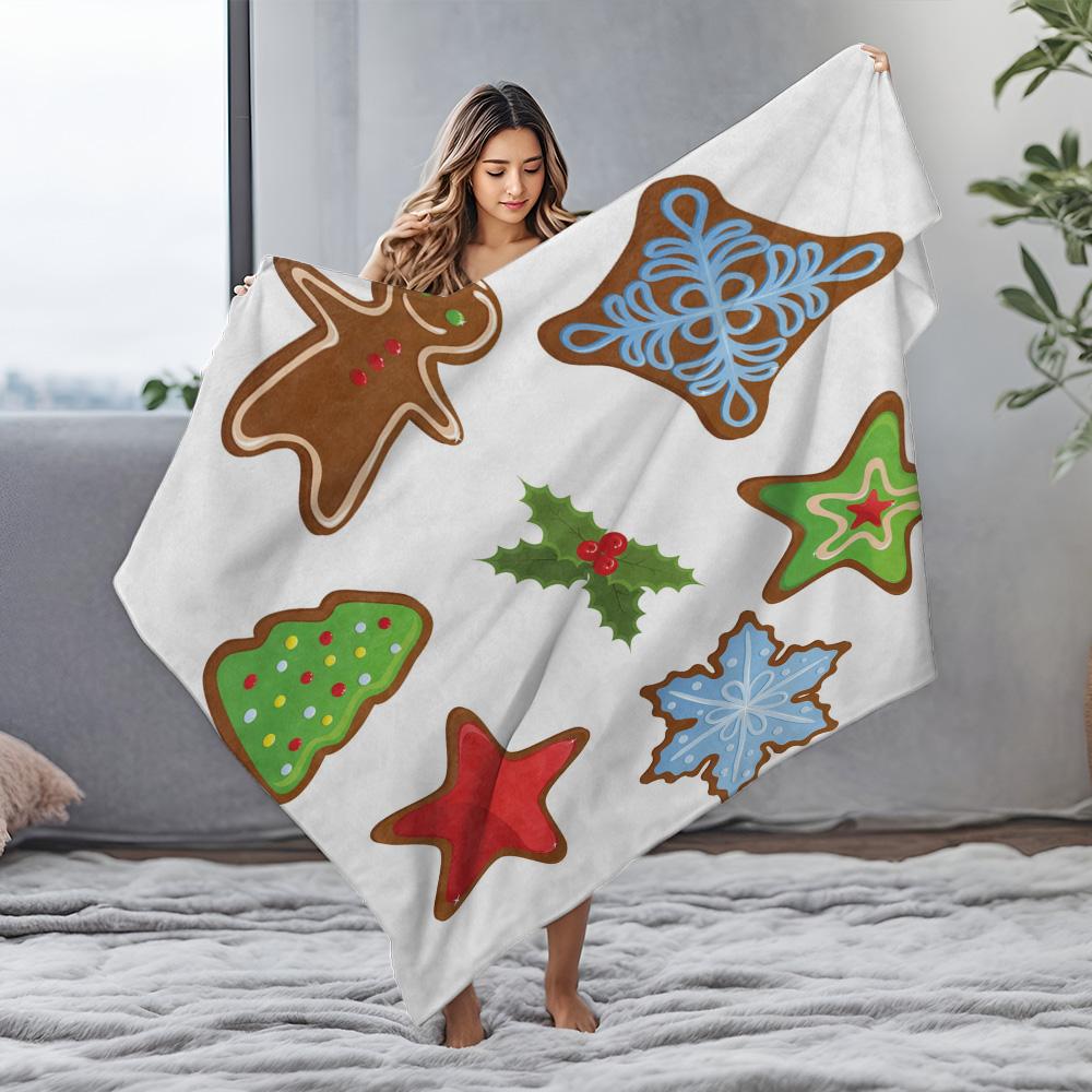 Cozy Christmas Blanket Flannel Throw Soft Warm Holiday Home Decor Gift Winter Festive Design Holiday Season Festive Christmas Gi