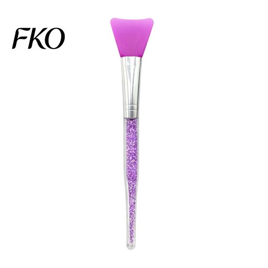 Skin-friendly Silicone Brush Face Mask Applicator Brush, Facial Mud with Non-Slip Rhinestone Handle, Hairless Clay Tools