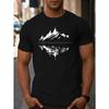 Fashionable Minimalist Printed T-shirt Summer Casual Men Cotton Retro Daily Simple Loose Fitness Run Short Sleeve Comfortable Breathable Soft T-Shirts