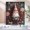 1pc Picture With Numbers Christmas Candy Dwarf Christmas Gifts Hand Painted Painting Decor For Home 40x50cm/16x20inch Without Frame