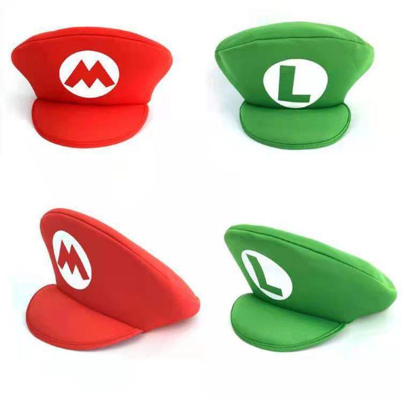 Anime Game Super Mario Luigi Bros Cosplay Hat Adult Kids Halloween Props Costume