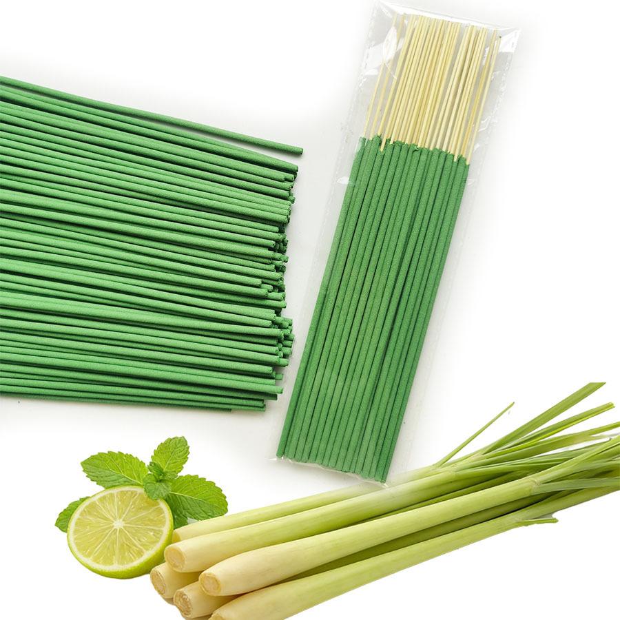 Incenso di Citronella e Lemongrass su Bastoncino di Bambù - 22cm Repellente per Zanzare per Campeggio all'Aperto