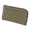 Indenya Inden Coin Purse F Coin Purse 05 Deerskin Black with White Varied Ichimatsu Small Pattern Custom Color Lacquer, 1005-11-167