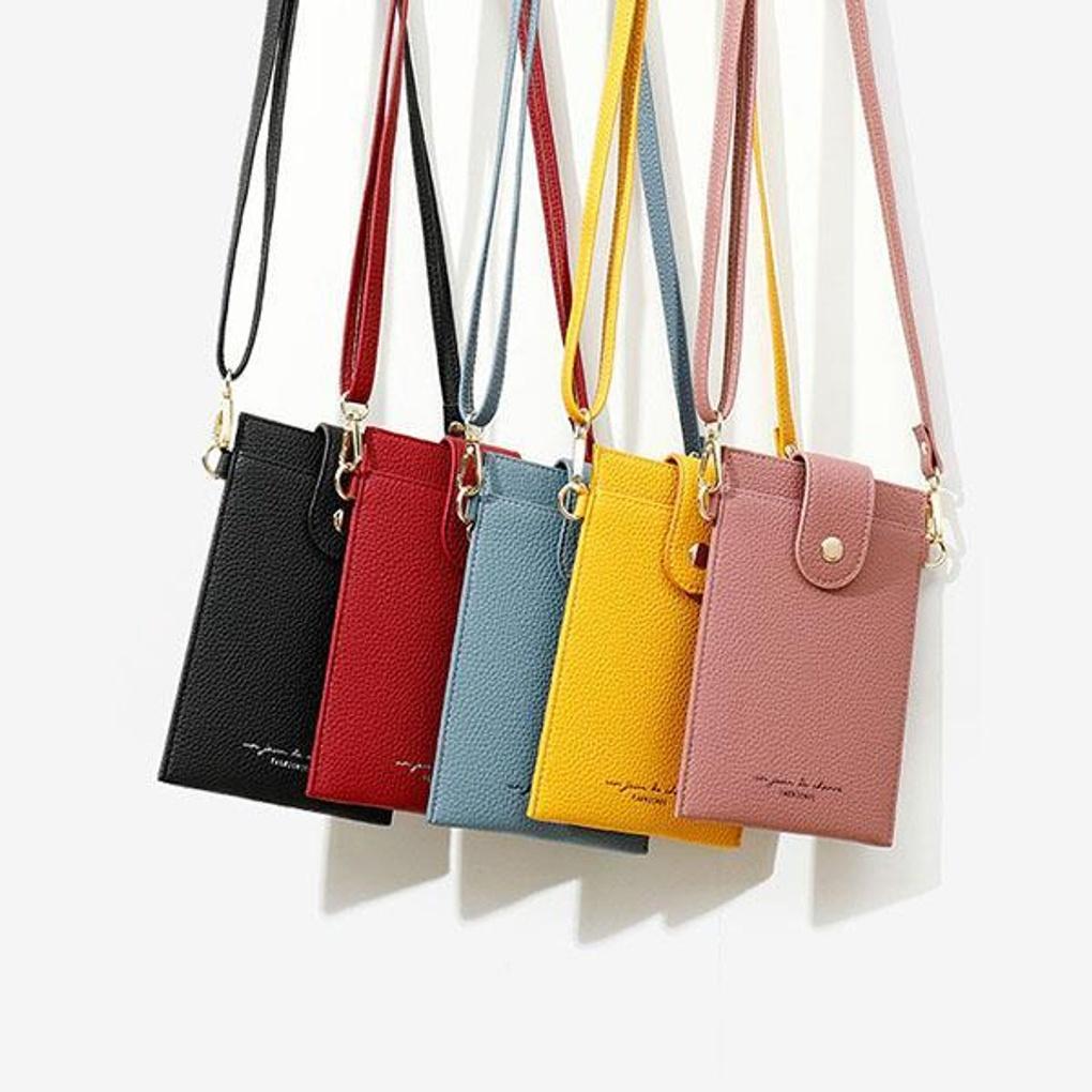 

Women s Simple Leather Design 9-Color Card Holder Bag LKB6029