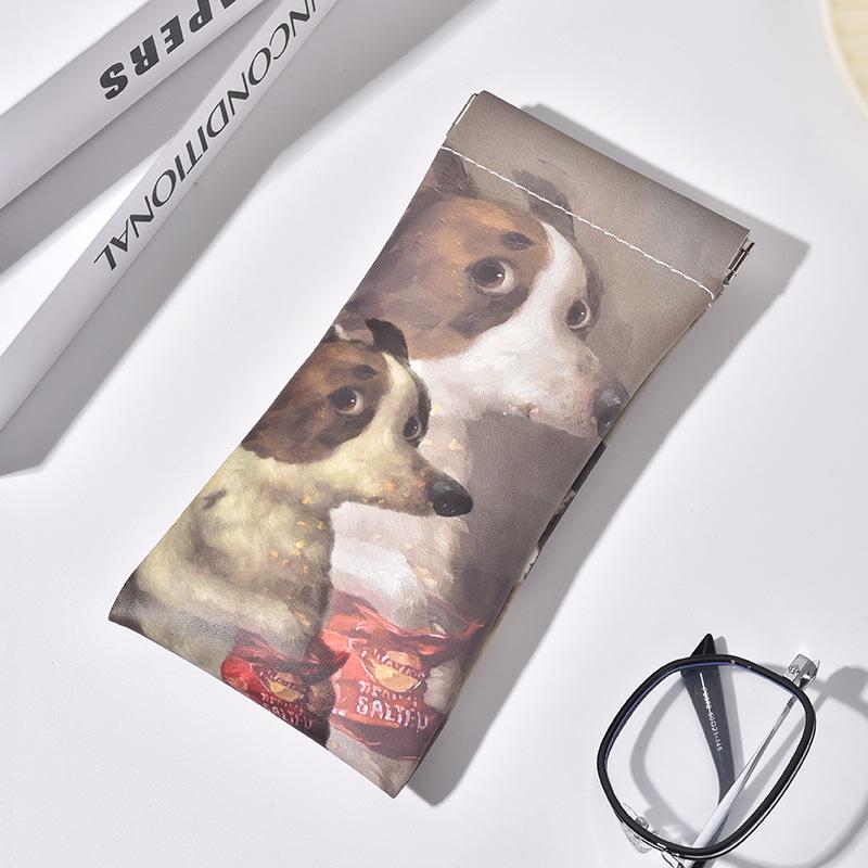 Leather Automatic Closing Glasses Case - Portable Spring Clip Storage for Sunglasses & Myopia Glasses