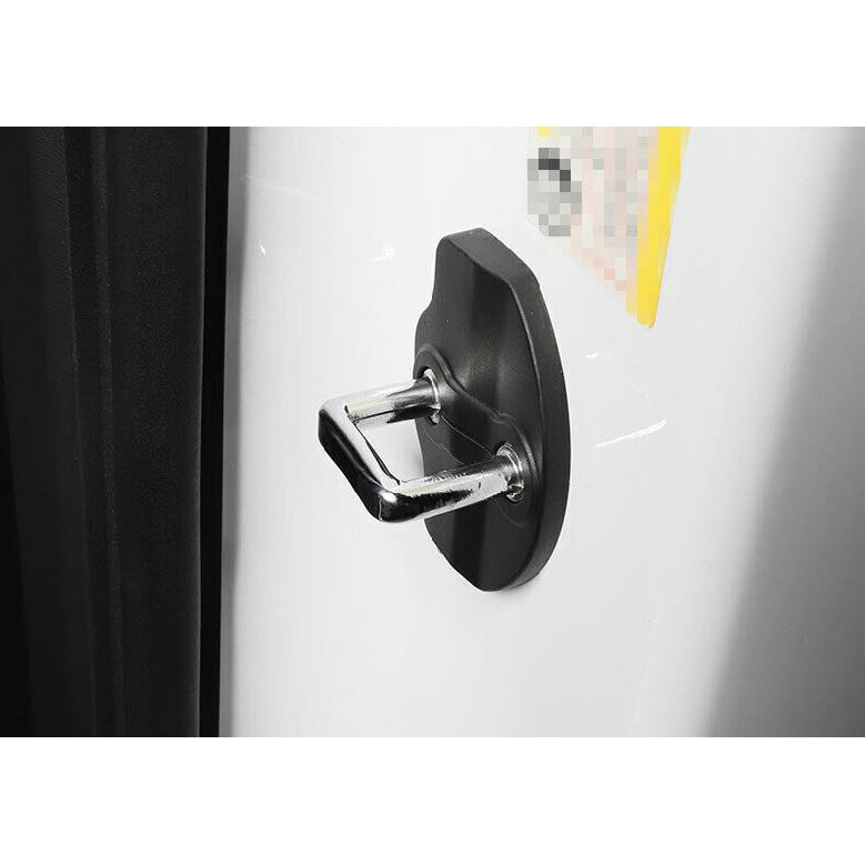 Black ABS Door Buckle Protection Cover Trim 2PCS Fit For Tesla Model X 2016-