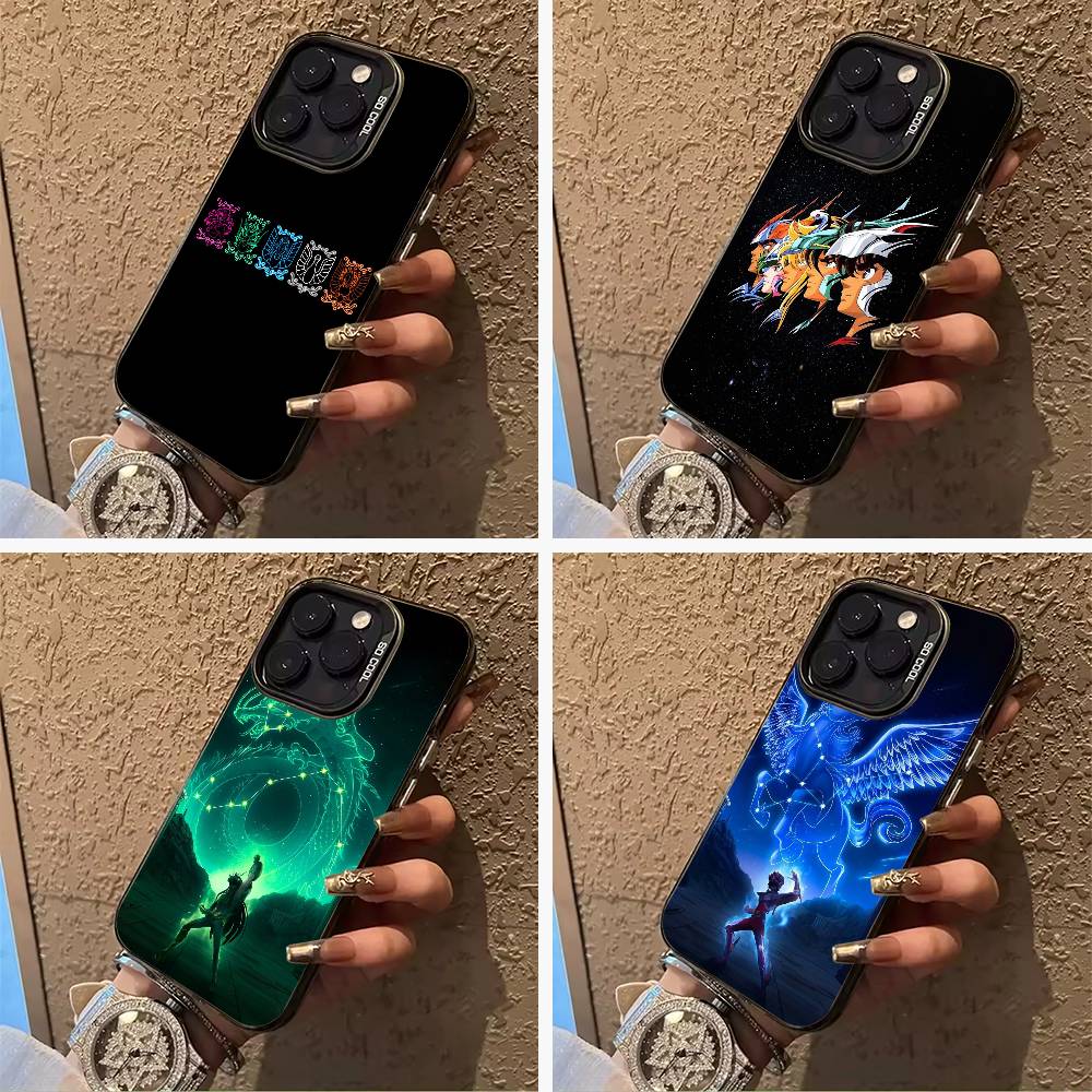 S-Saint S-Seiya Knights Phone Case For IPhone17 16 11 12 13 14 15 16 Pro Max Plus Cover Colored Silver Funda Bumber
