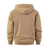 Men's Hooded Sporty Casual Solid-color Sweatshirt, Men's Multi-pocket Workwear Semi-zippered Loose Fleece Pullover Jacket