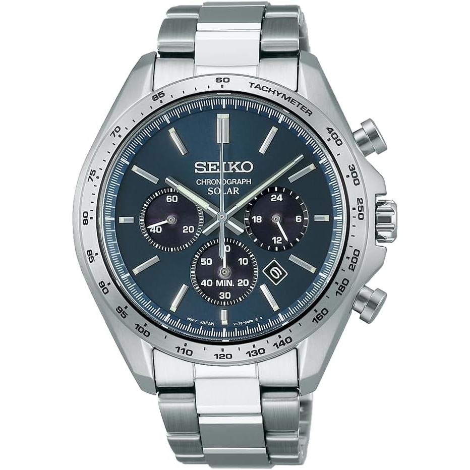 Seiko Watch Wristwatch Seiko Selection Solar Chronograph The Standard SBPY163 Men's Silver