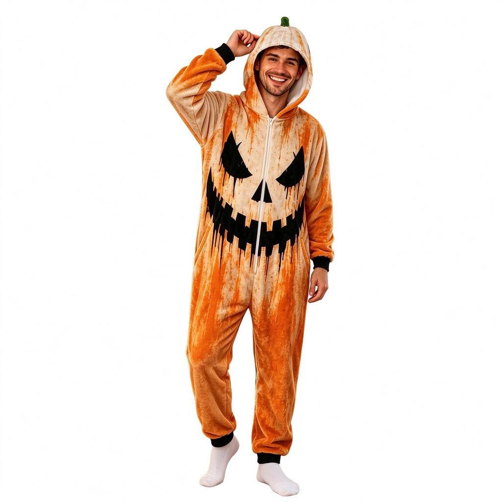 Unisex Halloween Print Hooded Outfit for Halloween Party