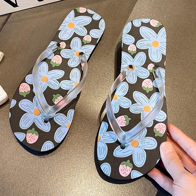 Summer Flip Flops Sandals Seaside Vacation And Leisure Slippers Non Slip Splint Girls Wear Outside The Beach