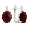 Silver Earrings with Artificial Garnet Nano 4.45ct (60002408)