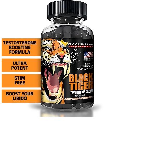 Cloma Pharma Black Tiger Testosterona Booster 100 cápsulas